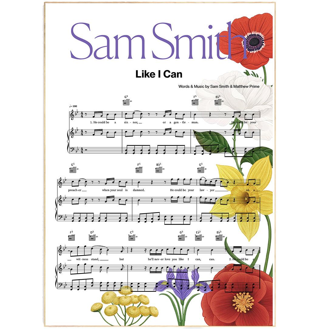Sam Smith - Like i can Poster - 98types