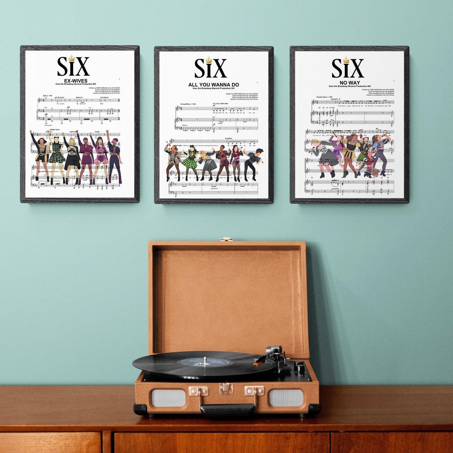 SIX the Musical Ex-Wives lyric print UK — West End musical wall art 260gsm archival matte Camden Market