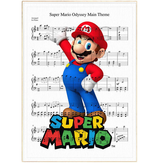 Super Mario Bros Theme Song Print - 98types
