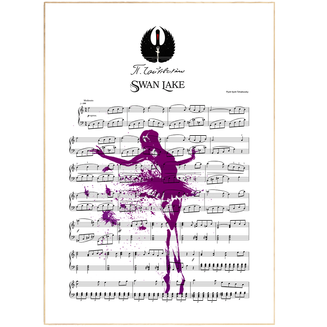 Tchaikovsky – Swan Lake Theme Song Print - 98typesMusic