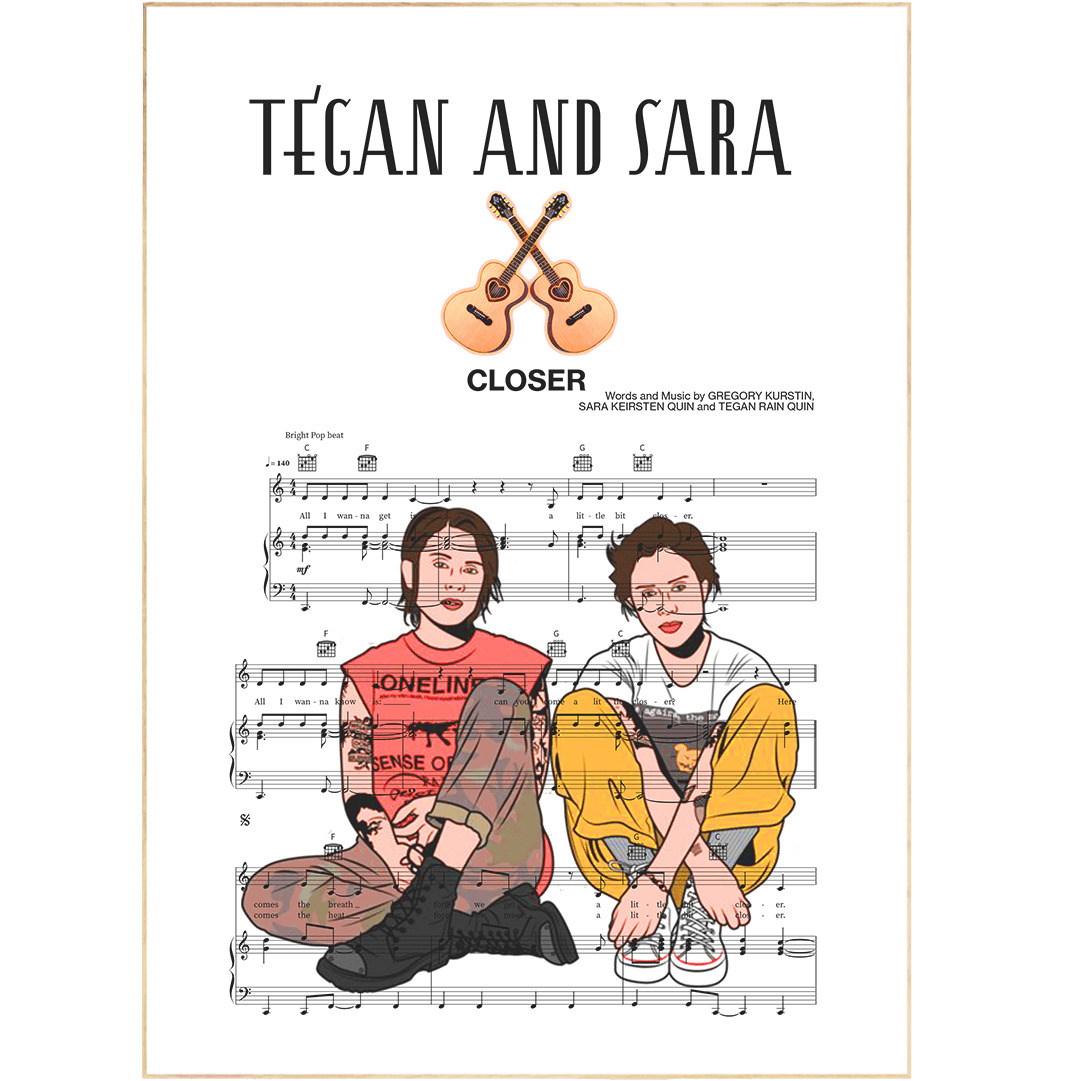Tegan and Sara - Closer Poster - 98types