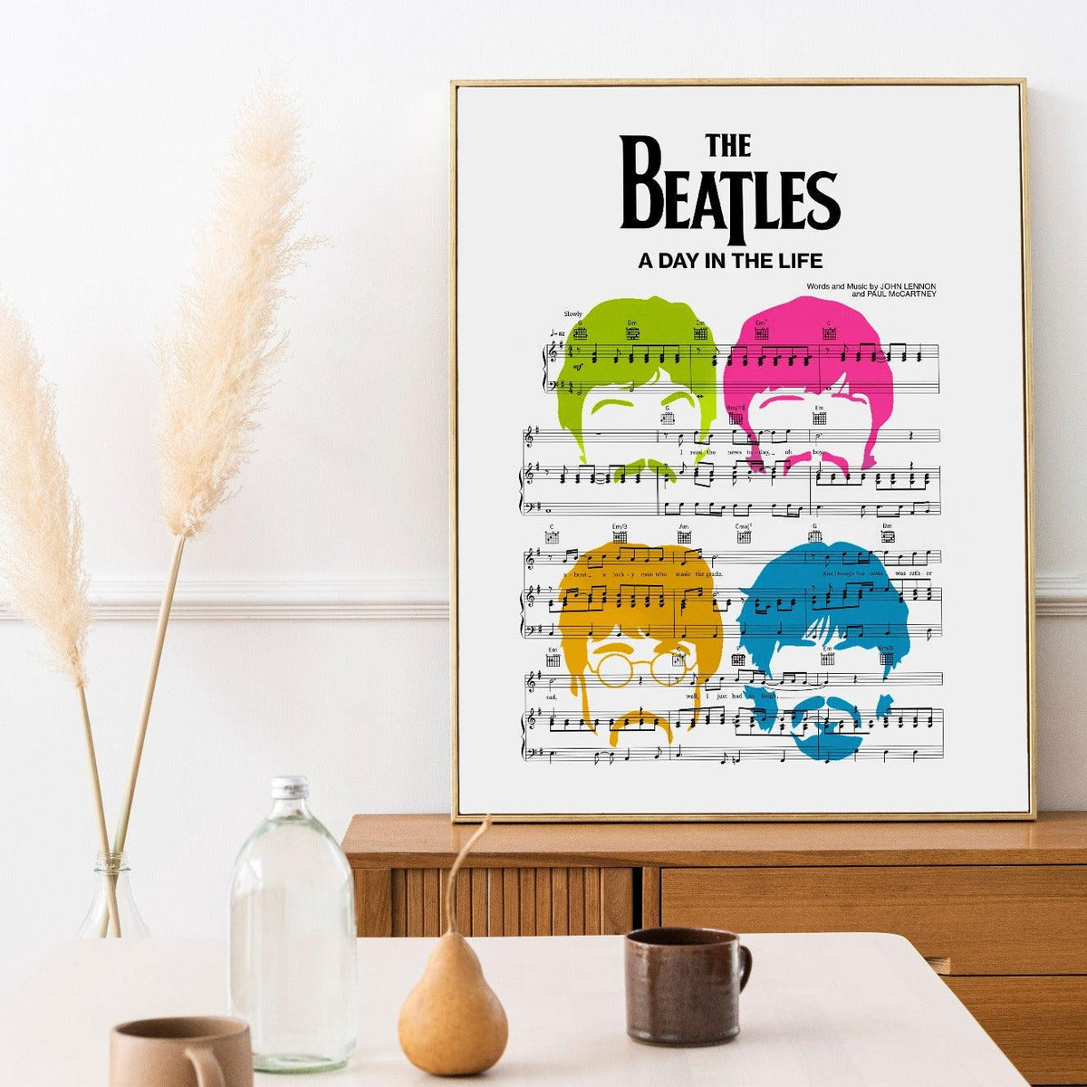 The Beatles • A Day In The Life Song Lyric Print - 98types