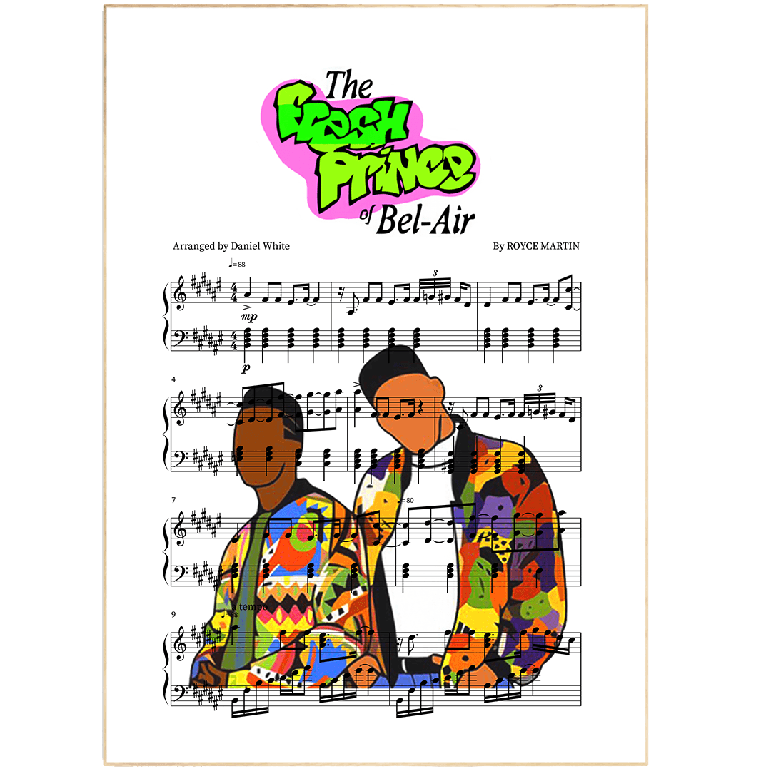 The Fresh Prince Of Bel Air Theme Poster - 98typesMusic