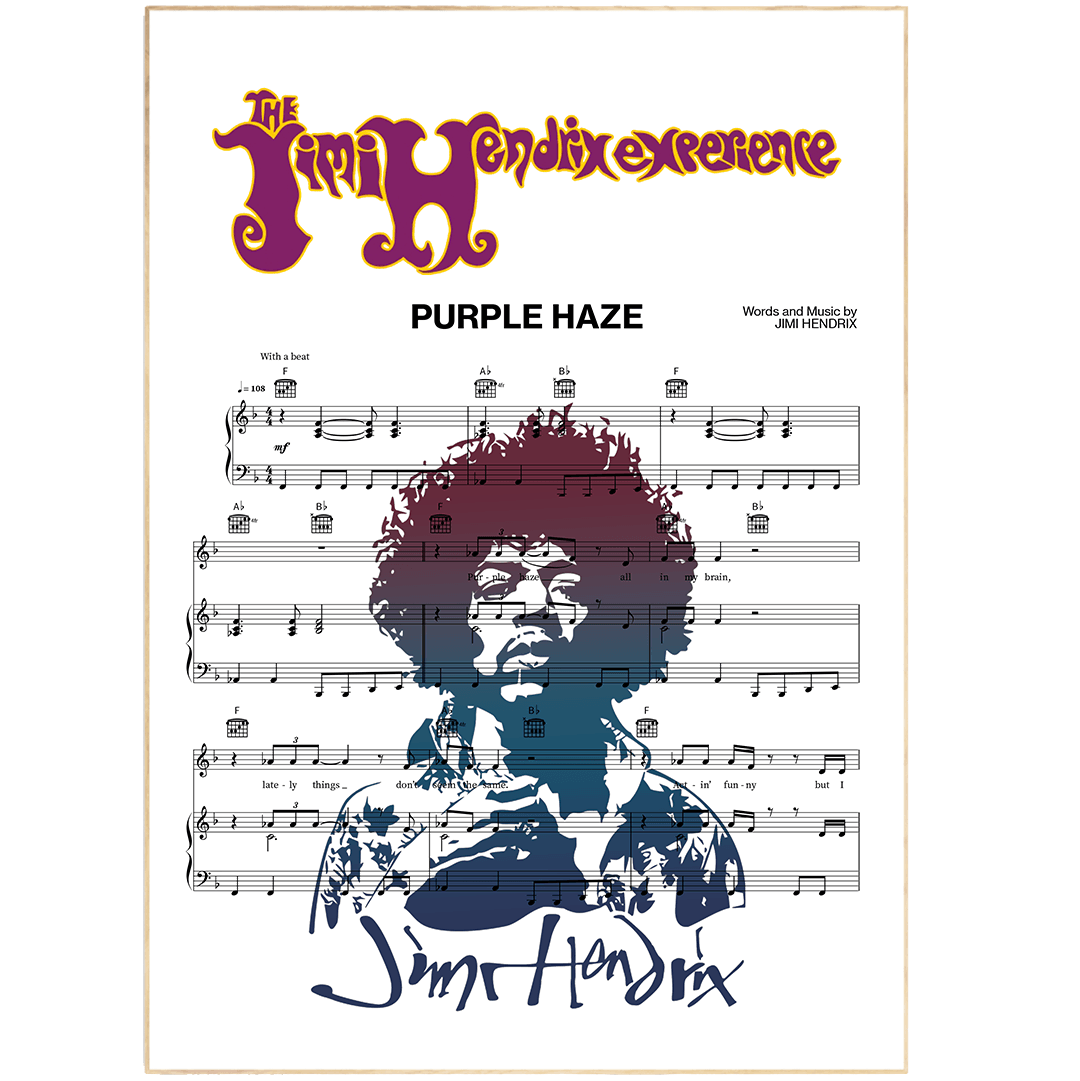 The Jimi Hendrix Experience - Purple Haze Poster - 98types