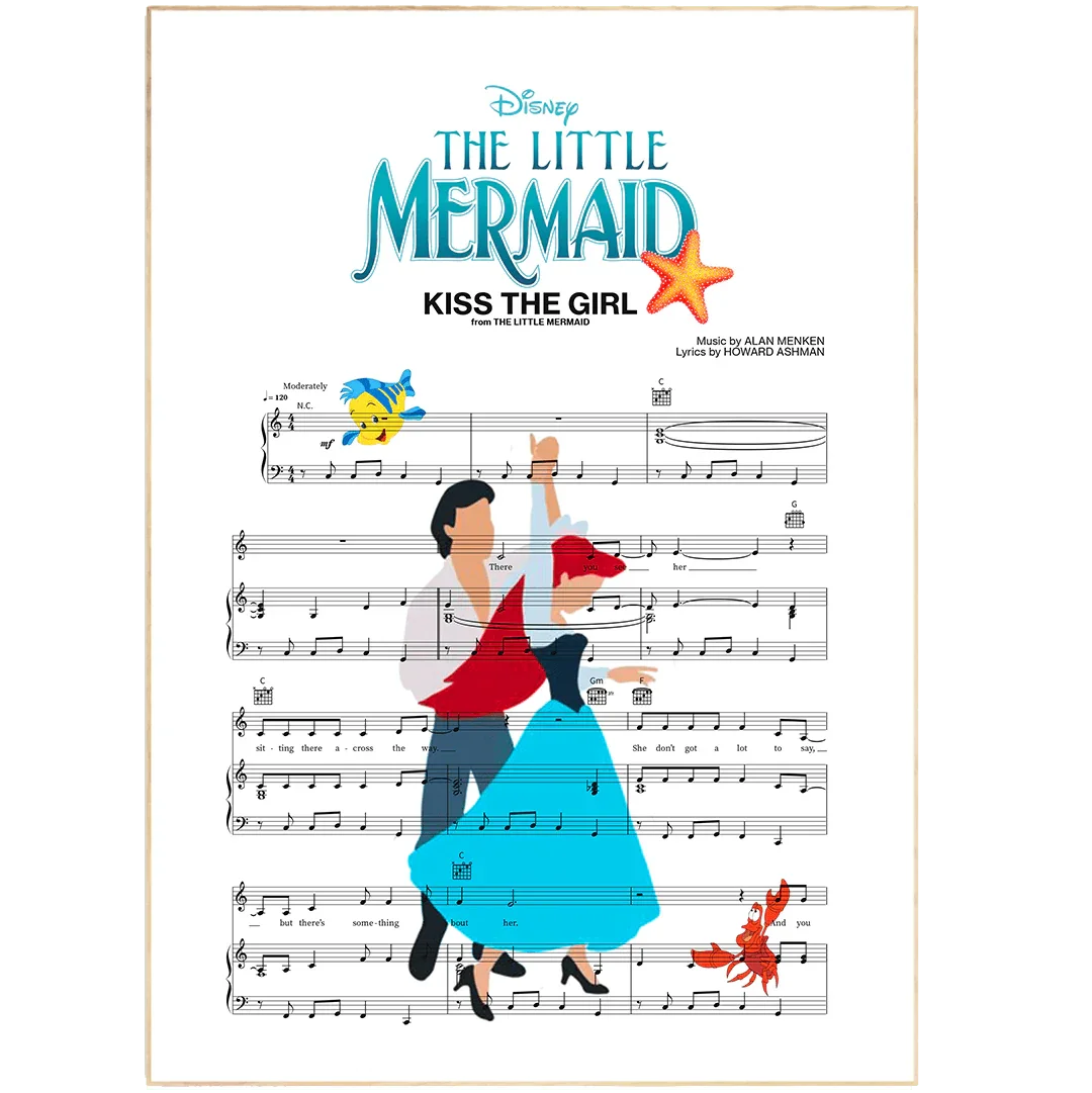 The Little Mermaid - KISS THE GIRL Print - 98types