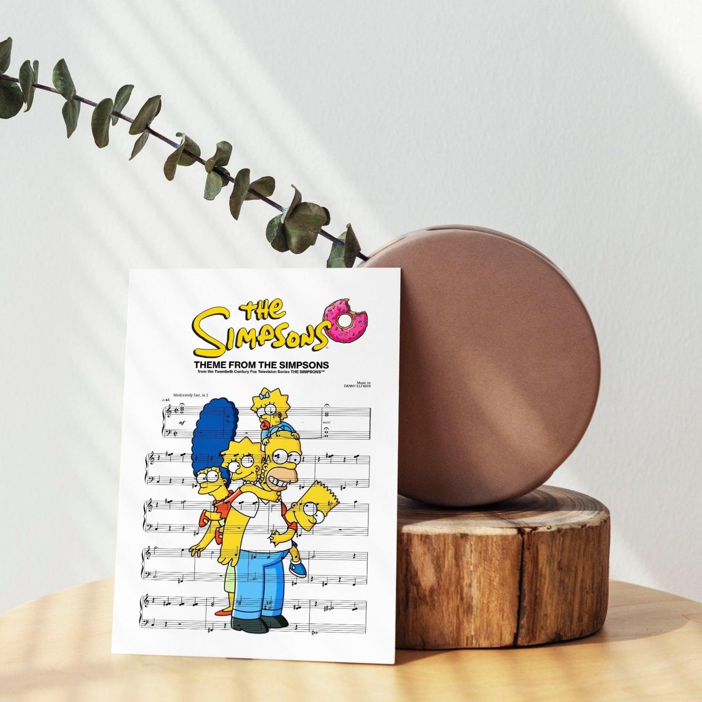 The Simpsons Theme Song Print | Sheet Music Wall Art - 98typesMusic