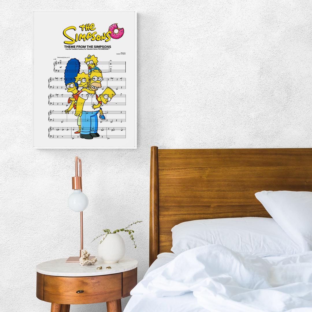 The Simpsons Theme Song Print | Sheet Music Wall Art - 98typesMusic