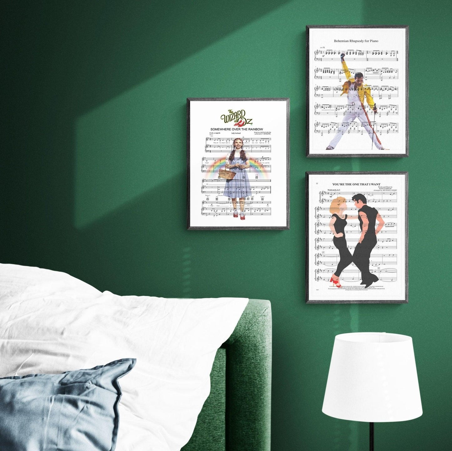 Somewhere Over the Rainbow Wizard of Oz 1939 Judy Garland lyric print UK — classic film song wall art 260gsm Camden