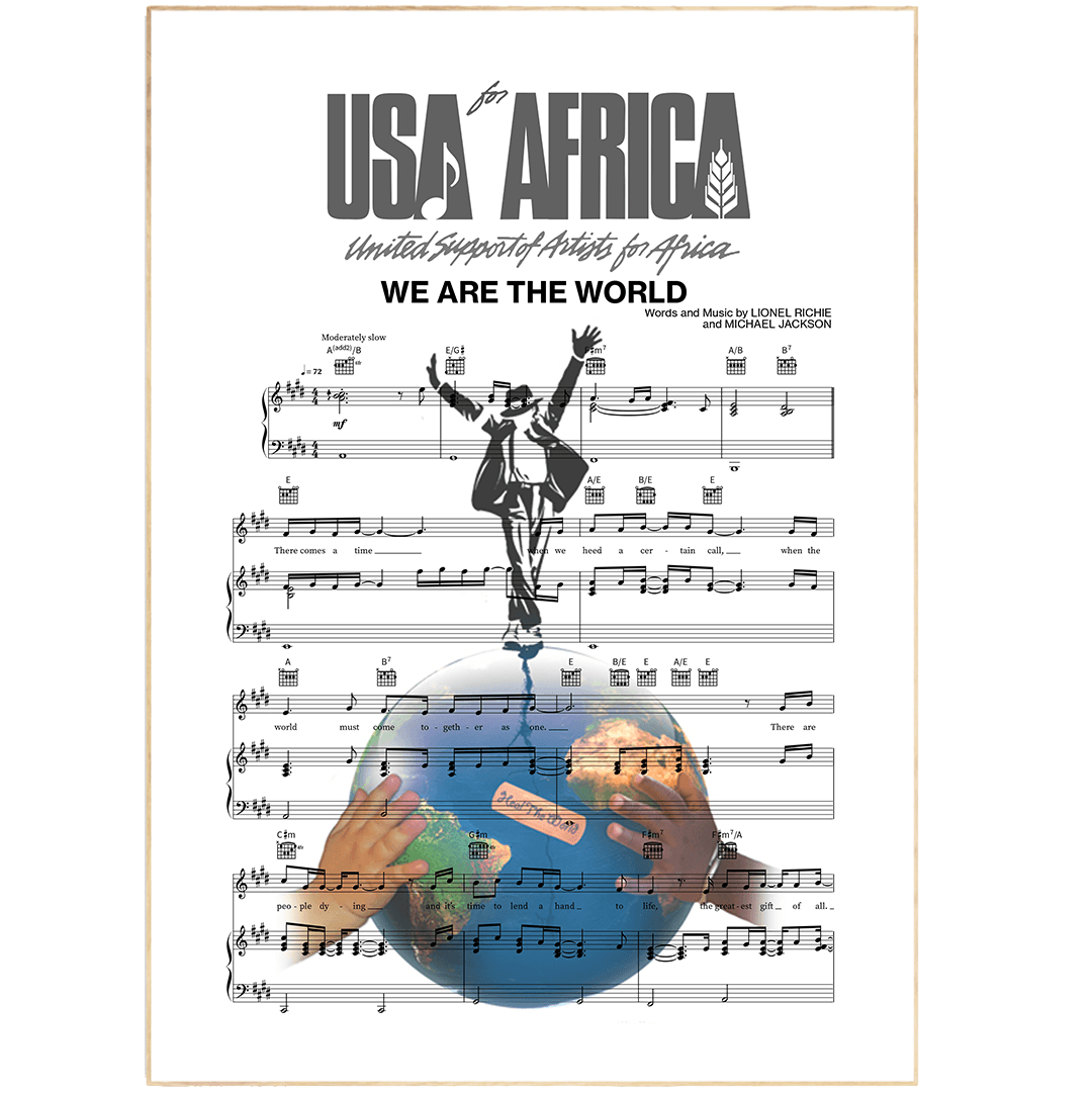 U.S.A. For Africa - We Are the World Theme Song Print - 98types