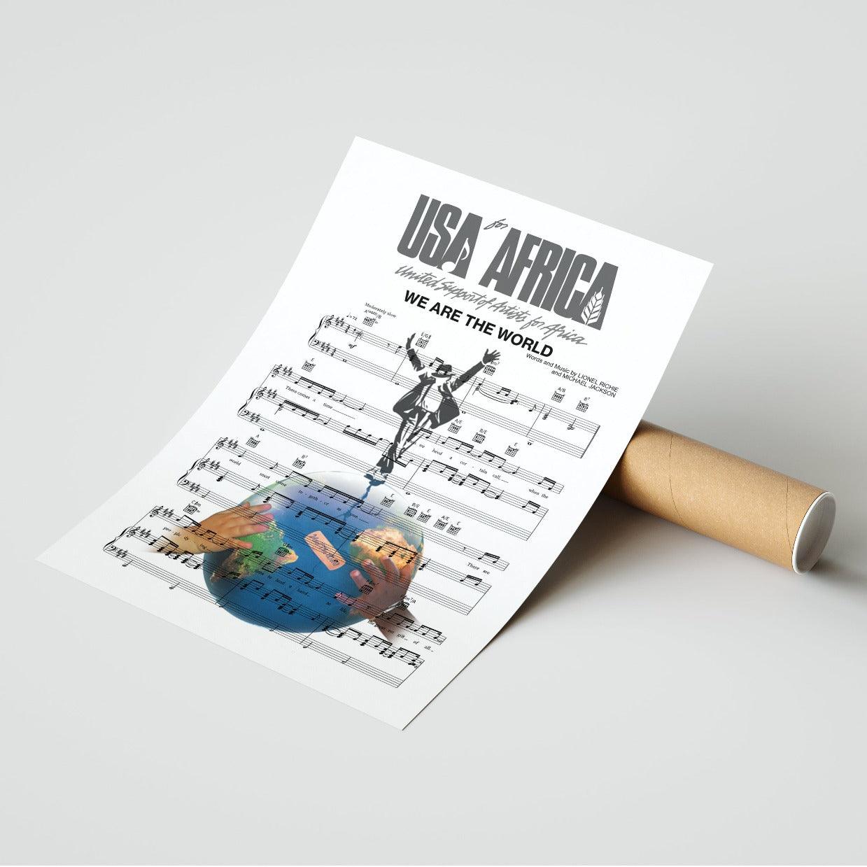 U.S.A. For Africa - We Are the World Theme Song Print - 98types