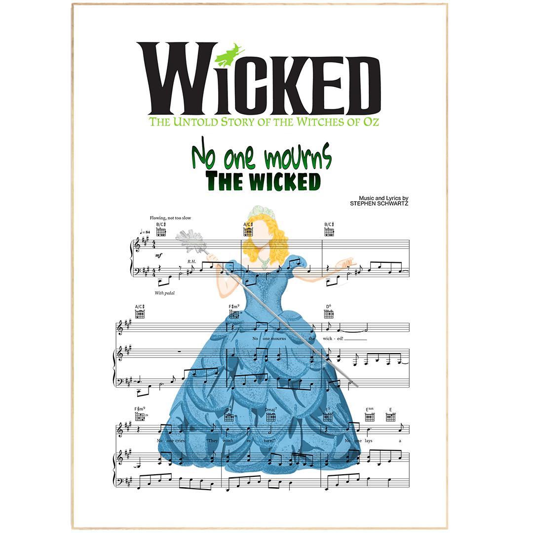 Wicked - NO ONE MOURNS THE WICKED Poster - 98typesMusic