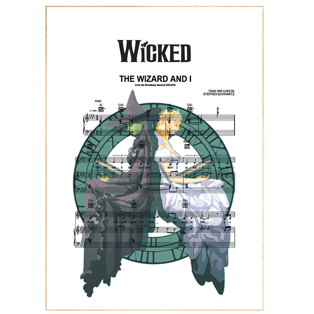 Wicked - The Wizard and I Music Print - 98types