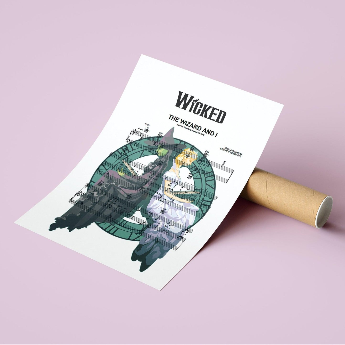 Wicked - The Wizard and I Music Print - 98types