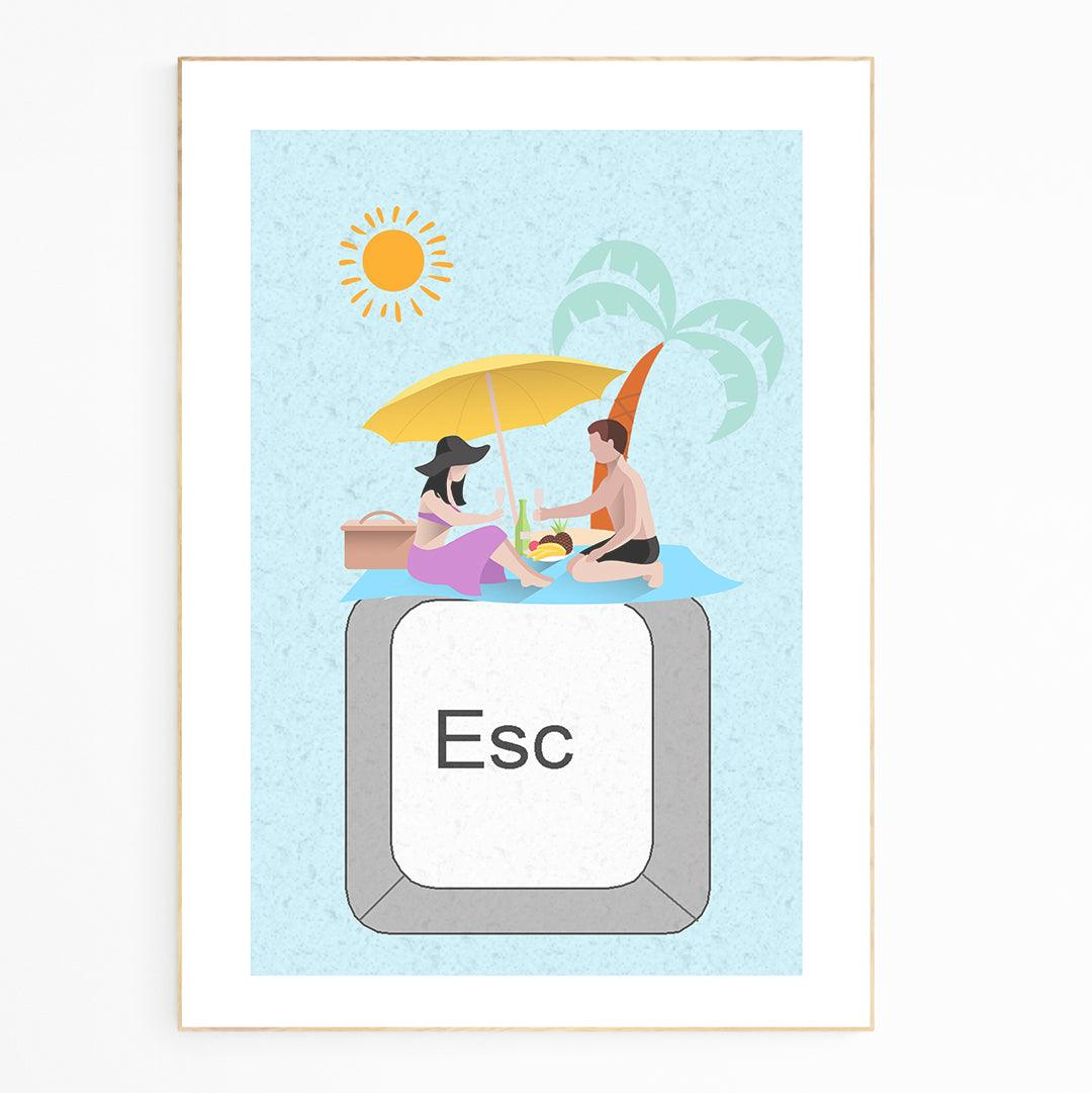 Esc Vacation Key Art Print - 98types
