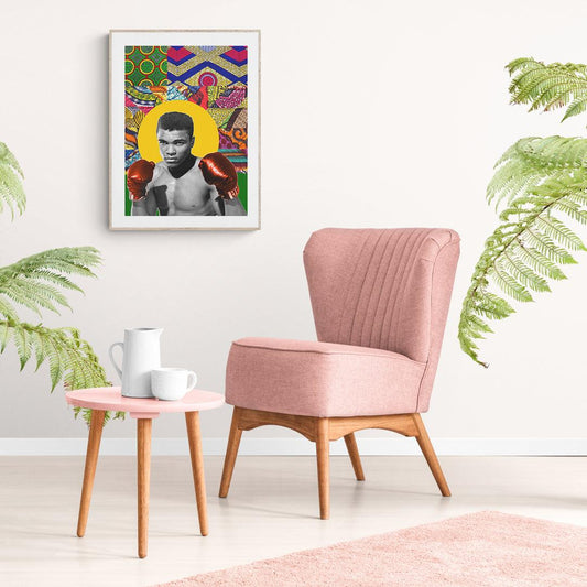Muhammad Ali pop art print — Greatest boxer champion bold portrait wall decoration UK