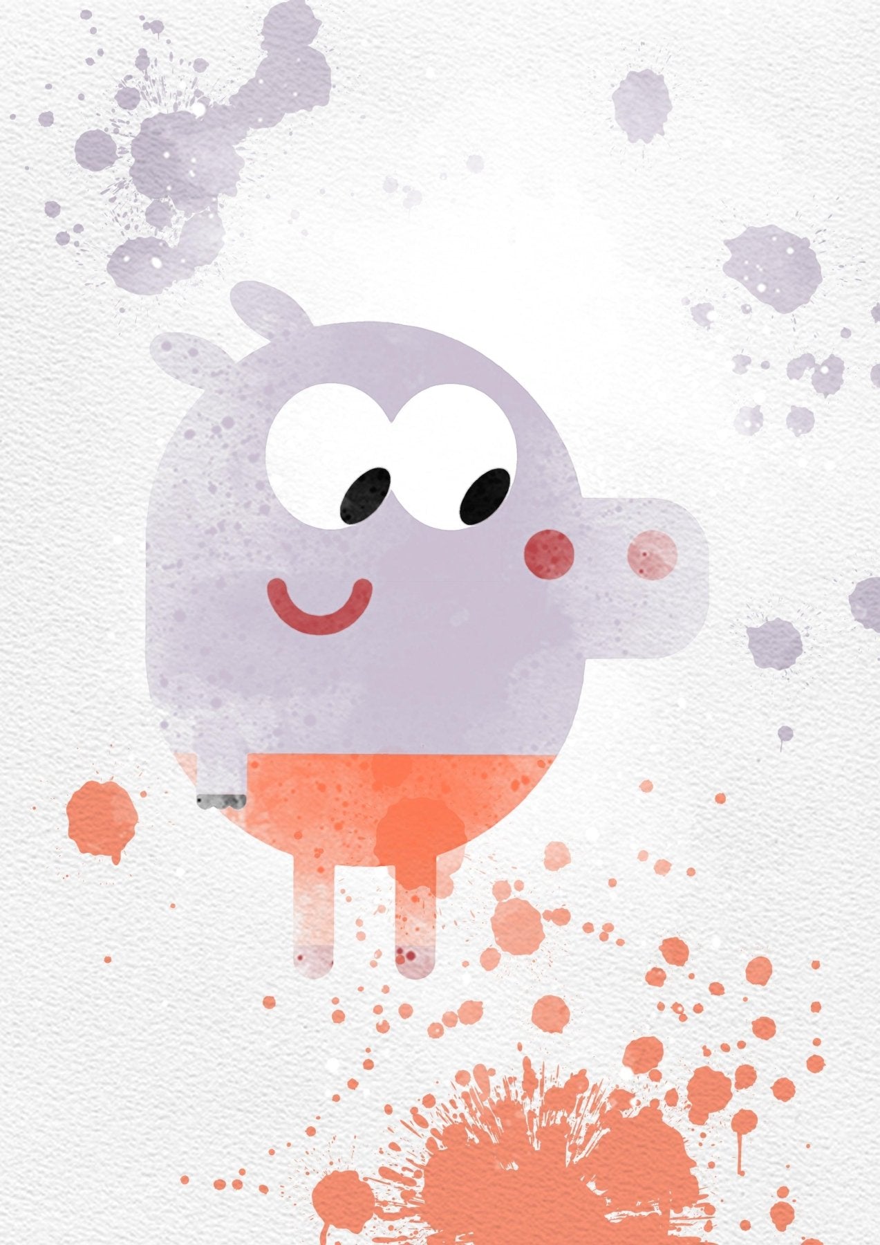 Duggee Set of 8 watercolour Printable Watercolour Print - 98types