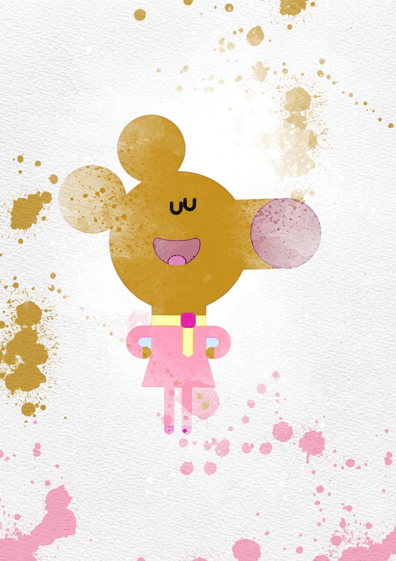 Duggee Set of 8 watercolour Printable Watercolour Print - 98types