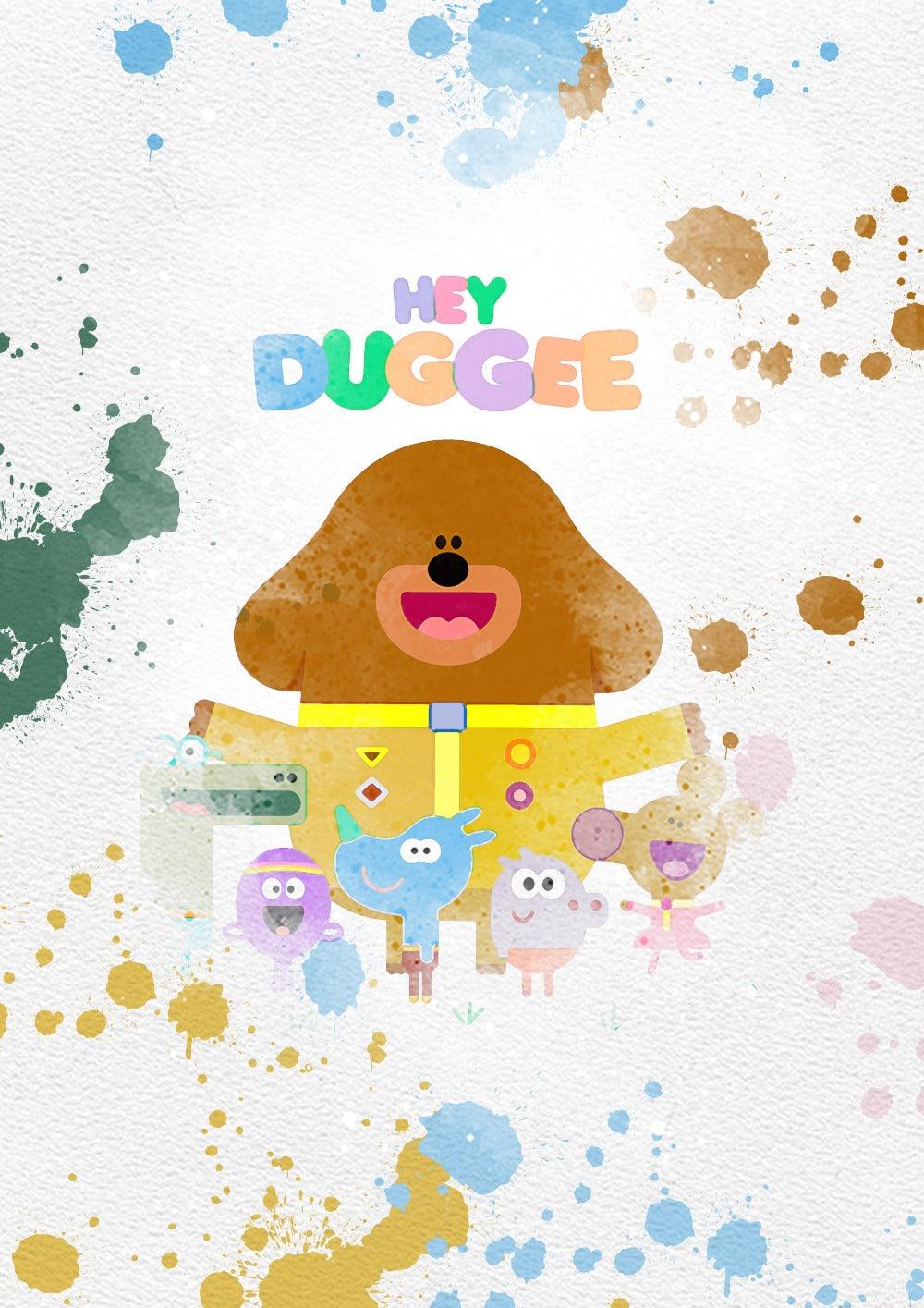 Duggee Set of 8 watercolour Printable Watercolour Print - 98types