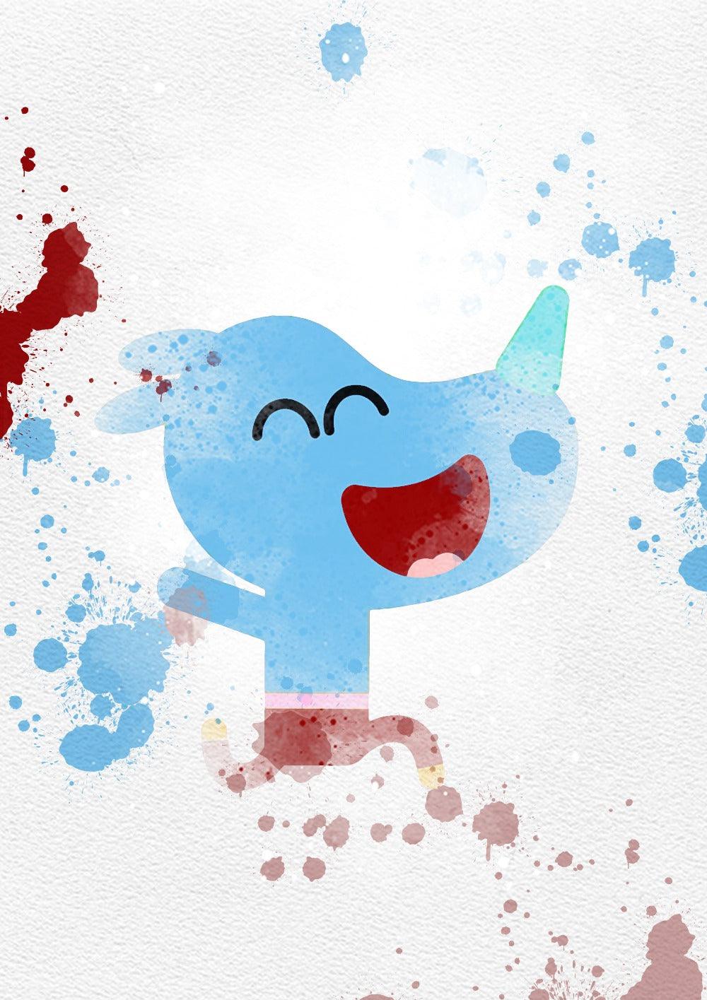 Duggee Set of 8 watercolour Printable Watercolour Print - 98types