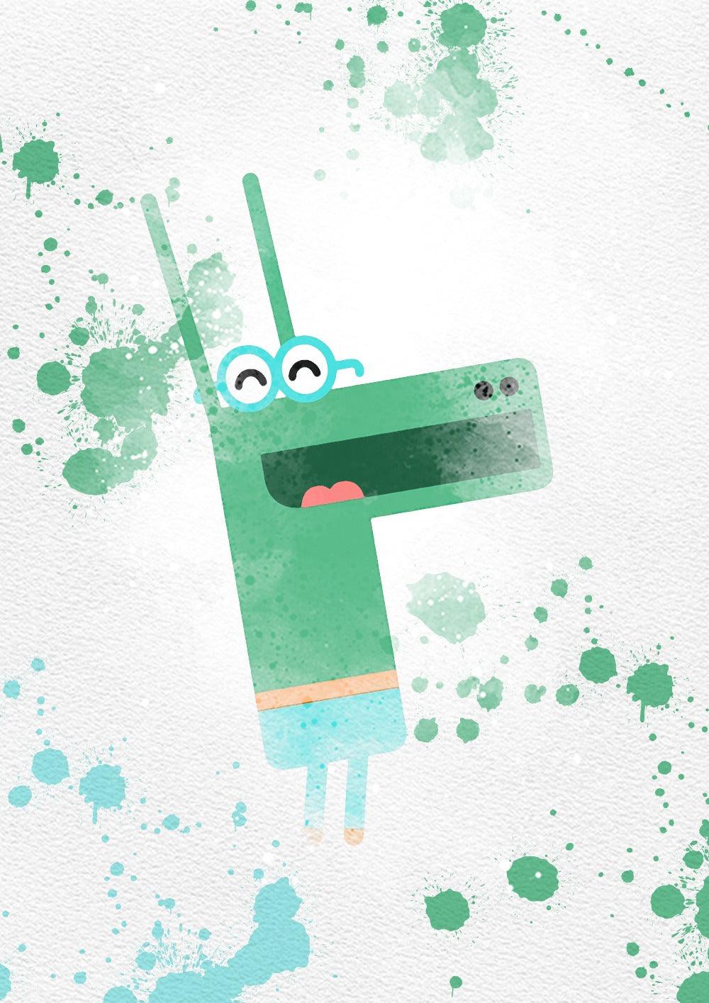 Duggee Set of 8 watercolour Printable Watercolour Print - 98types