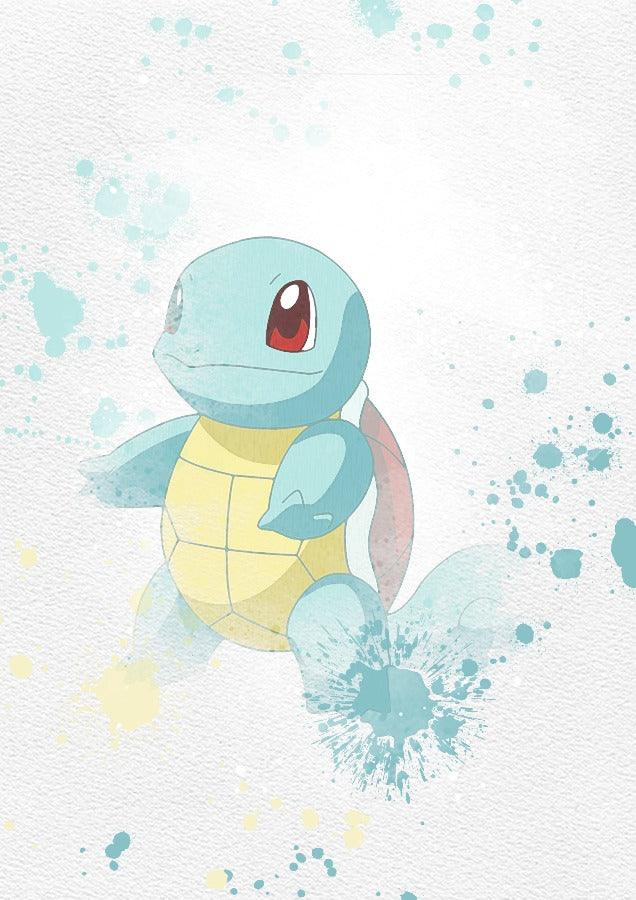 Pokemon Poster 6 Set Printable Watercolour Print - 98typesPRINTABLES