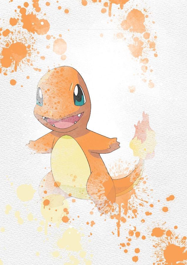 Pokemon Poster 6 Set Printable Watercolour Print - 98typesPRINTABLES