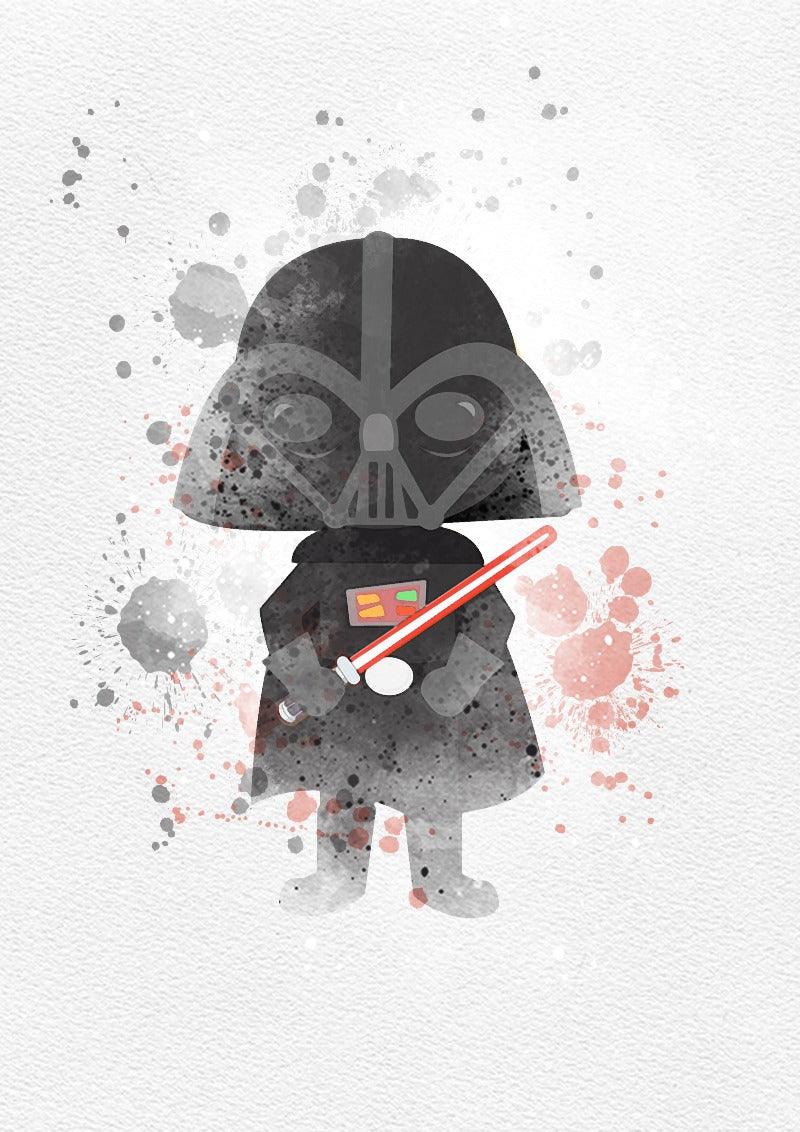 Set 6 Mini Star Wars Watercolour Printable Poster - 98typesPRINTABLES