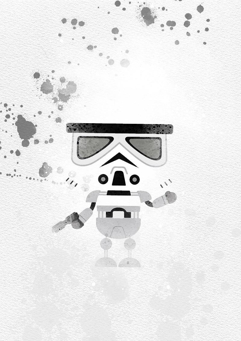 Set 6 Mini Star Wars Watercolour Printable Poster - 98typesPRINTABLES