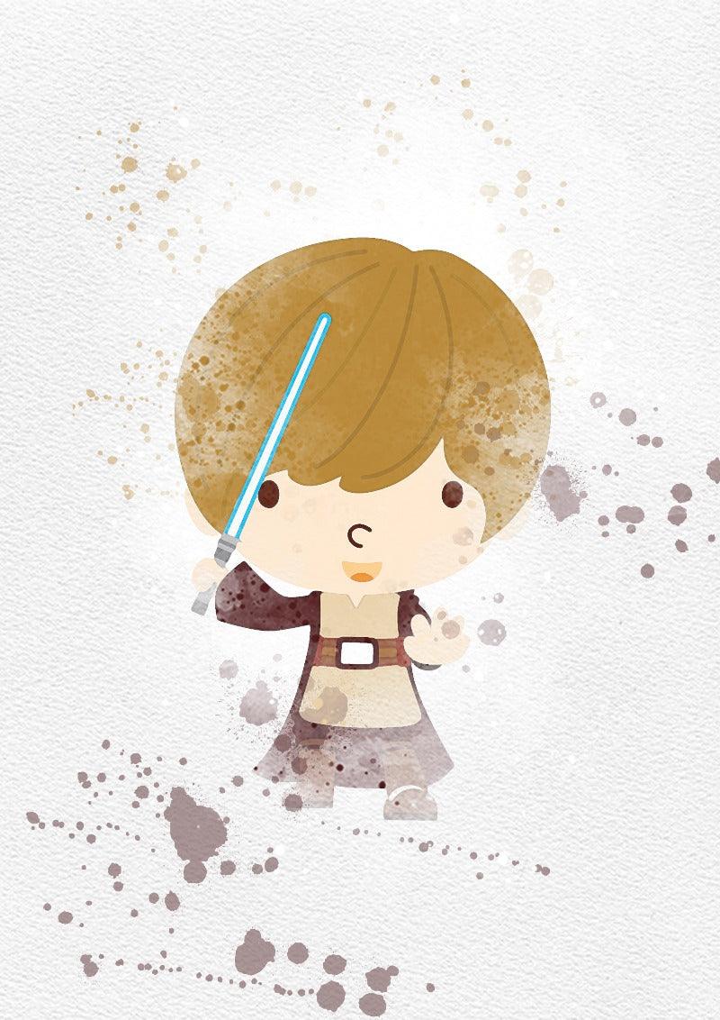 Set 6 Mini Star Wars Watercolour Printable Poster - 98typesPRINTABLES