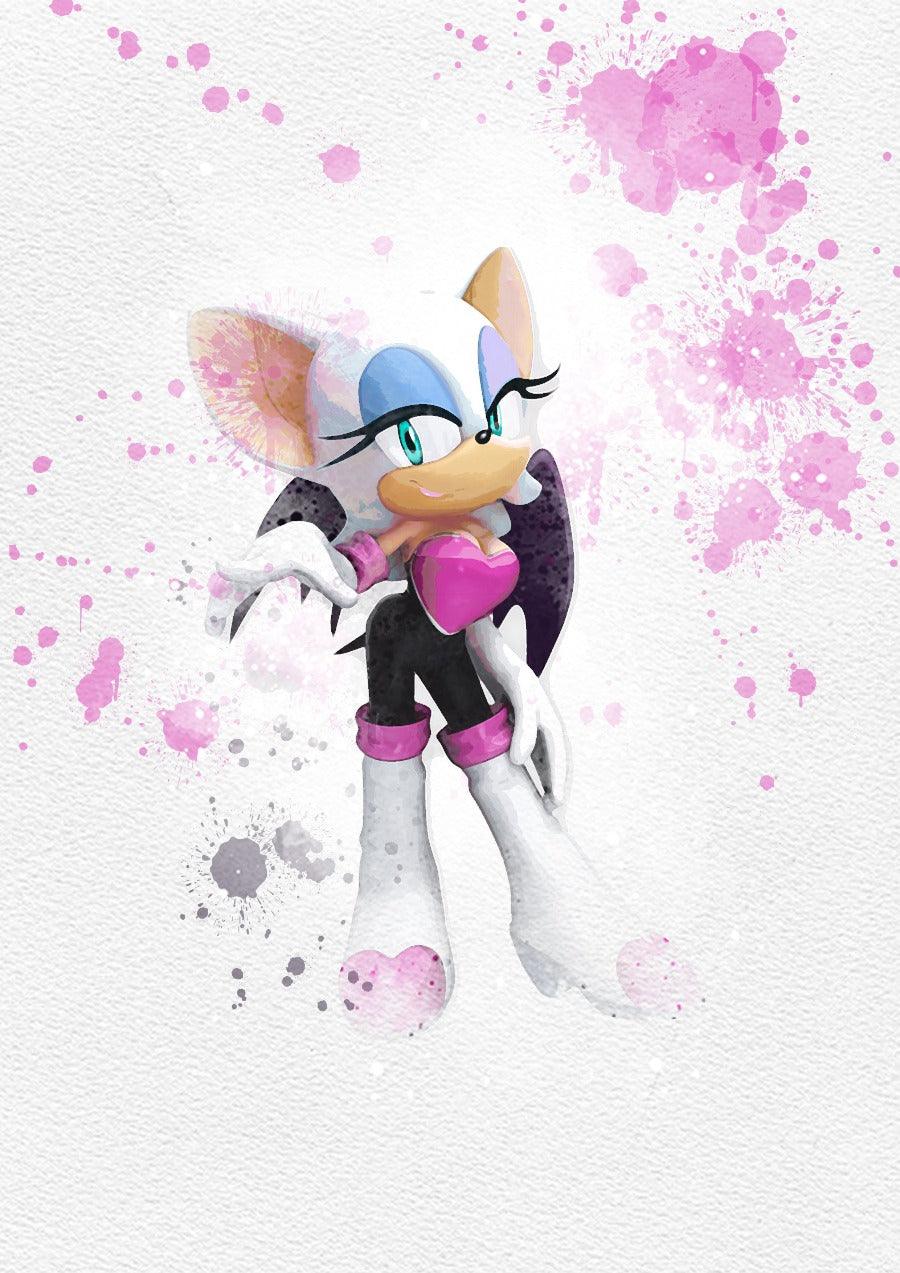 Set 6 Sonic Printable Watercolour Print - 98types