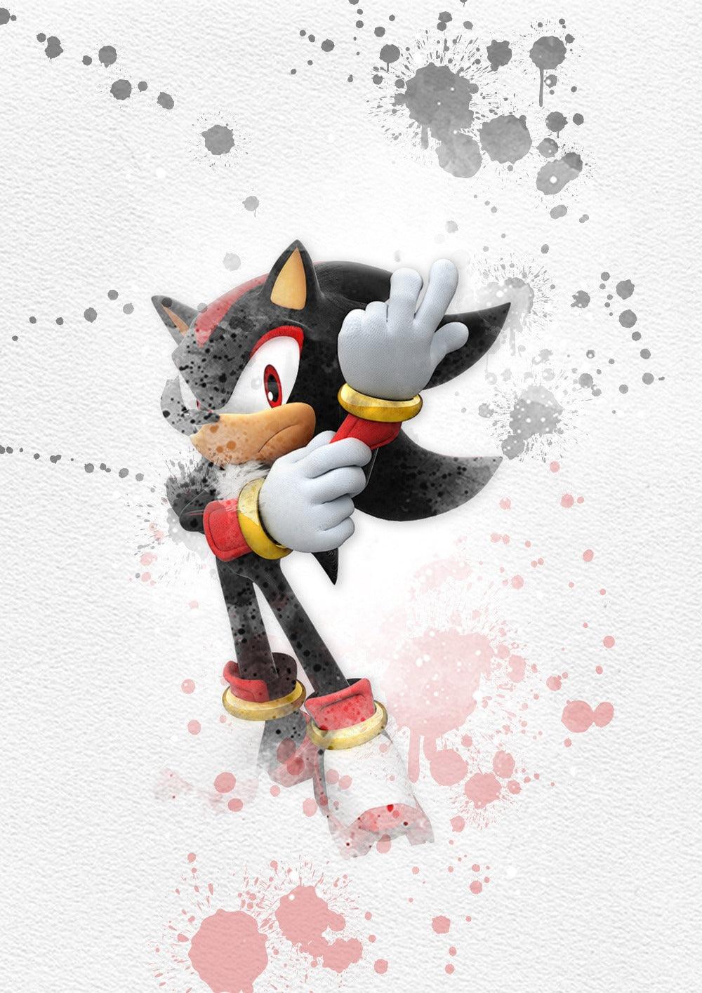 Set 6 Sonic Printable Watercolour Print - 98types