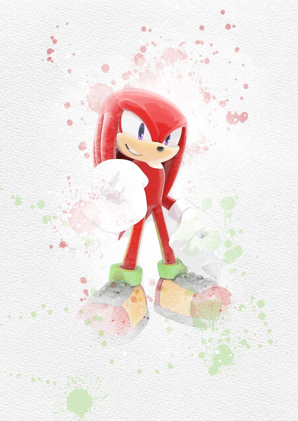 Set 6 Sonic Printable Watercolour Print - 98types