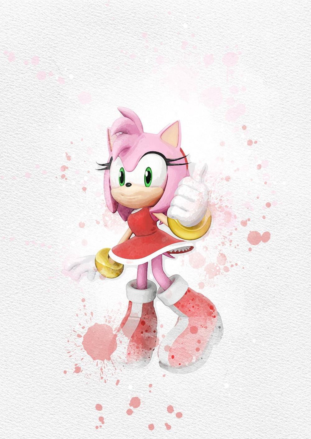 Set 6 Sonic Printable Watercolour Print - 98types