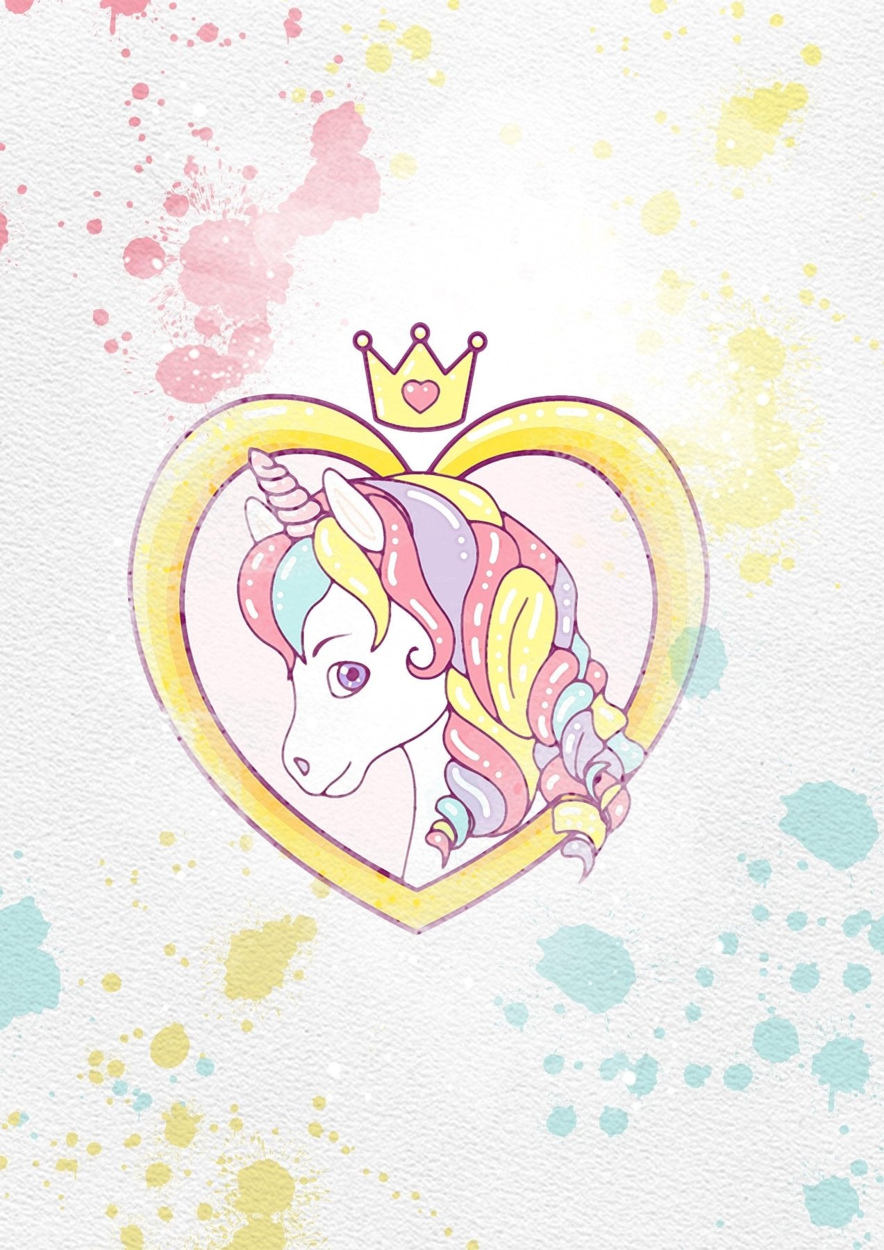 Unicorn Set of 8 watercolour Printable Watercolour Print - 98typesPRINTABLES