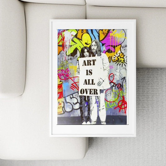ART Is ALL Over street art print — urban graffiti art everywhere manifesto wall art print UK
