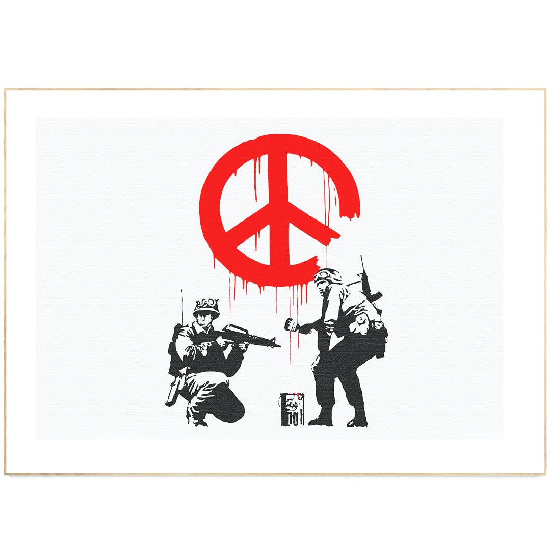Banksy Art Peace Soldiers Poster - 98types