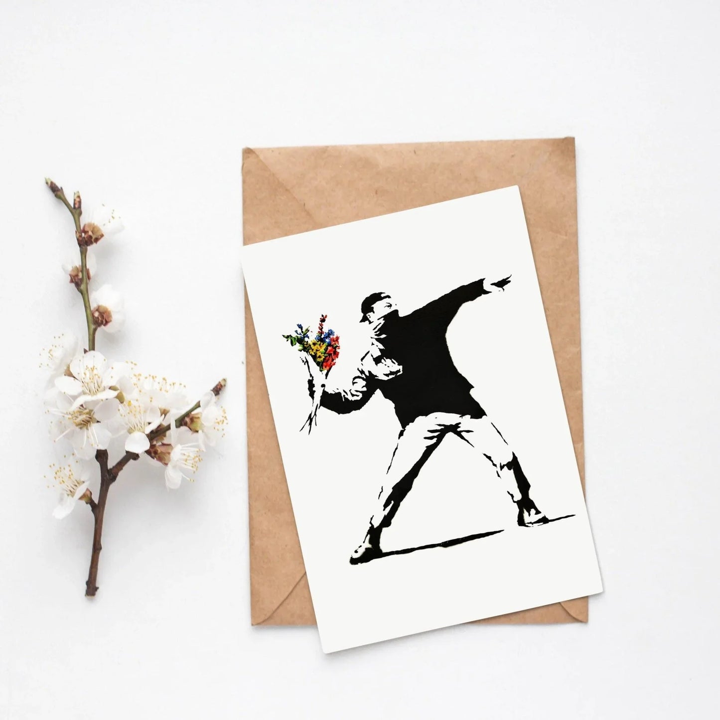 Banksy Rage Flower Thrower Print - 98types