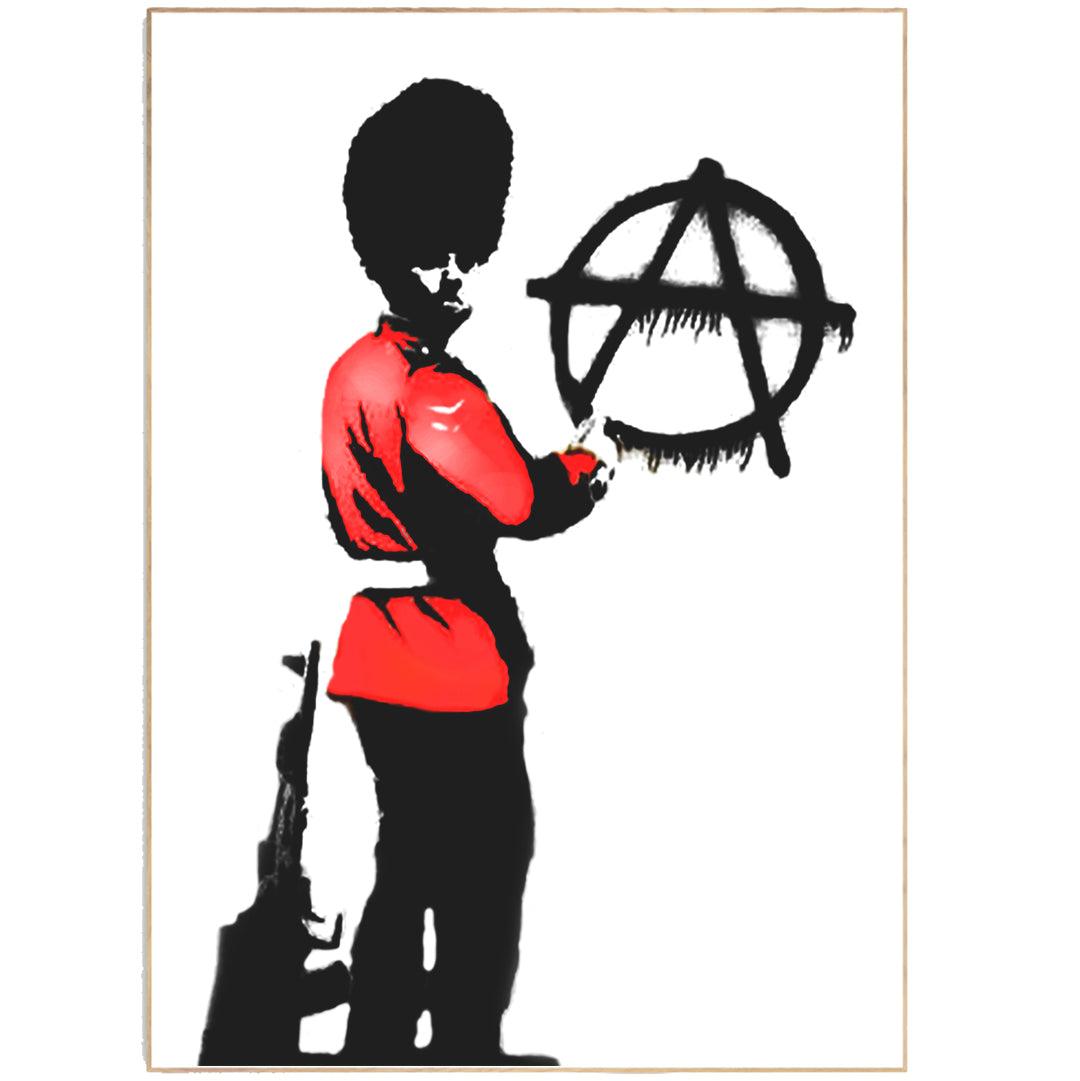 Queens Guard Pissing Banksy Poster - 98types