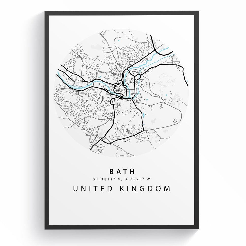 BATH Street City Map Print - 98types