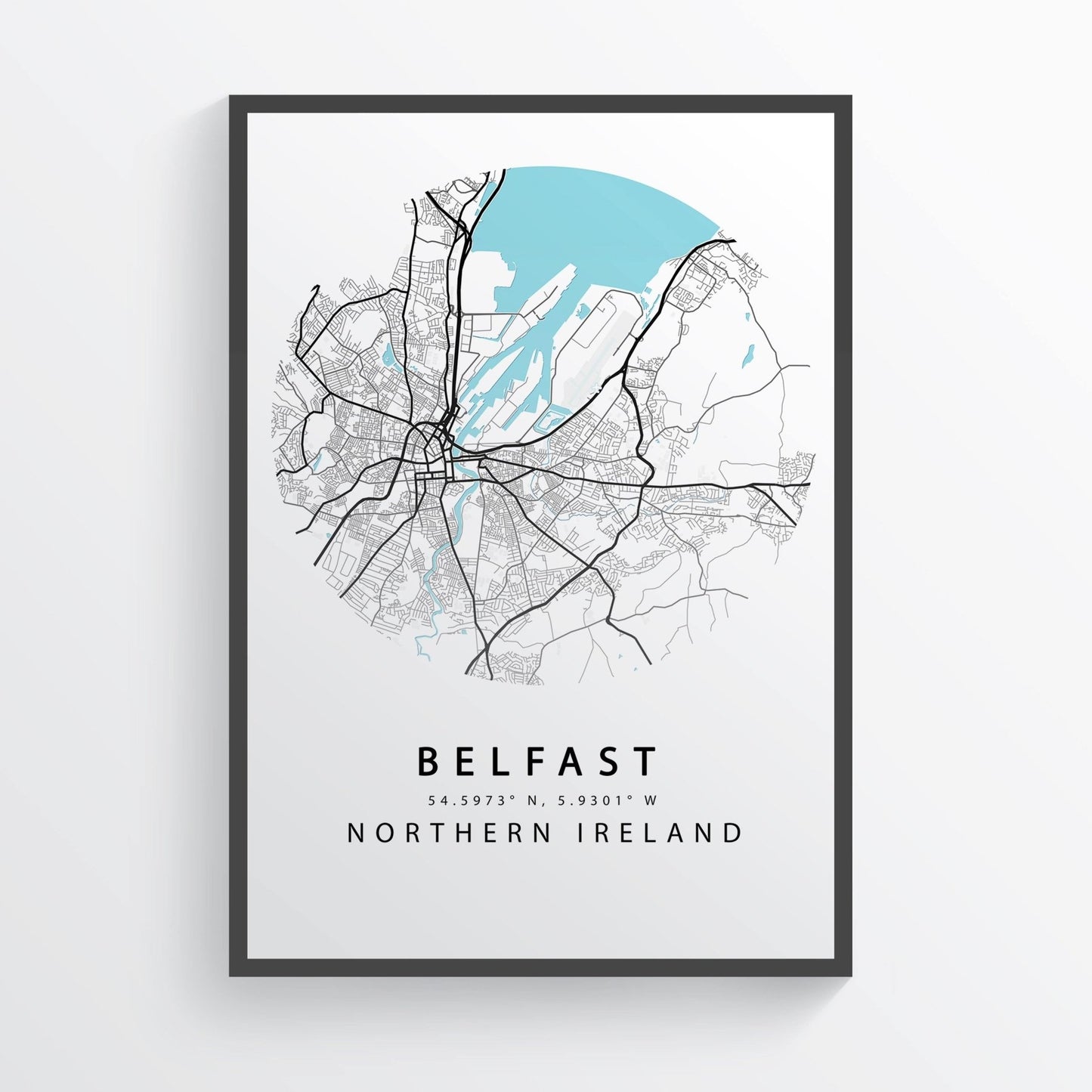BELFAST Streetmap Print - 98types