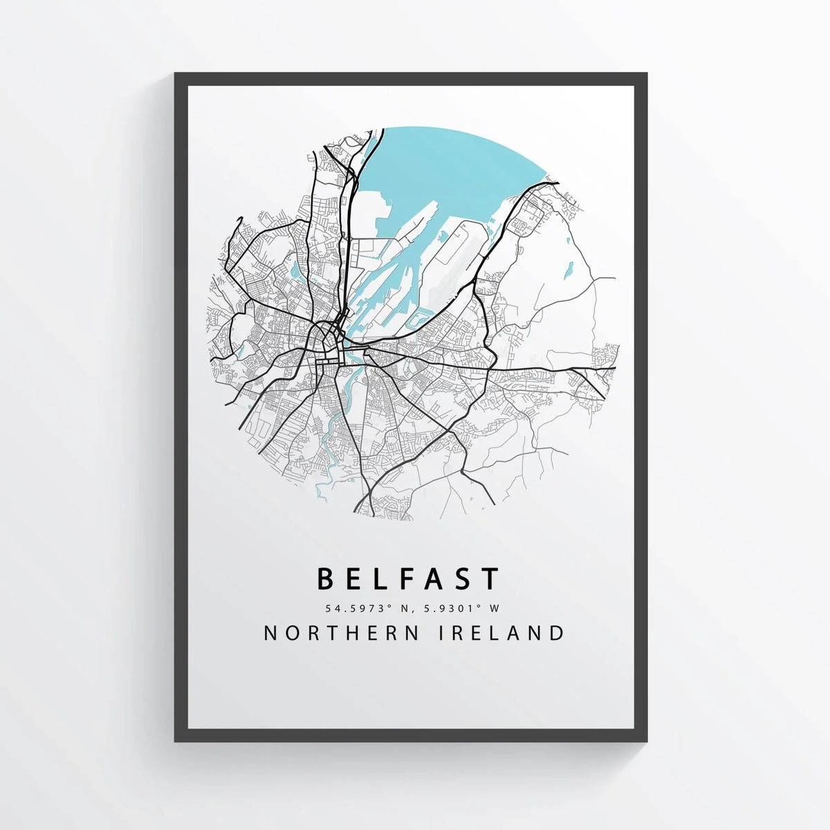 BELFAST Streetmap Print - 98types