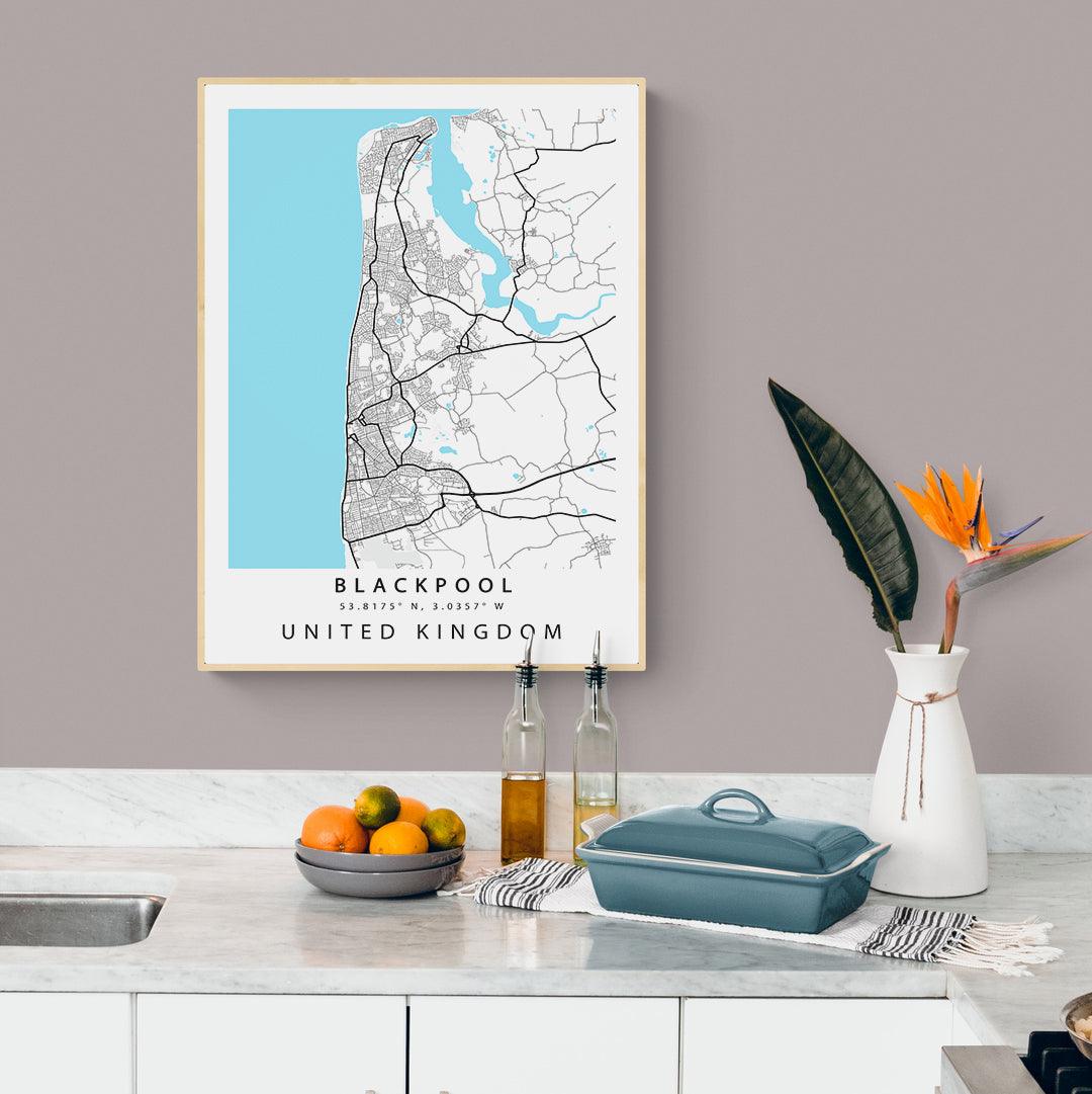 Blackpool Street City Map Print - 98types