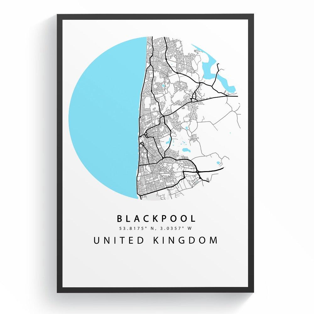 Blackpool Street City Map Print - 98types