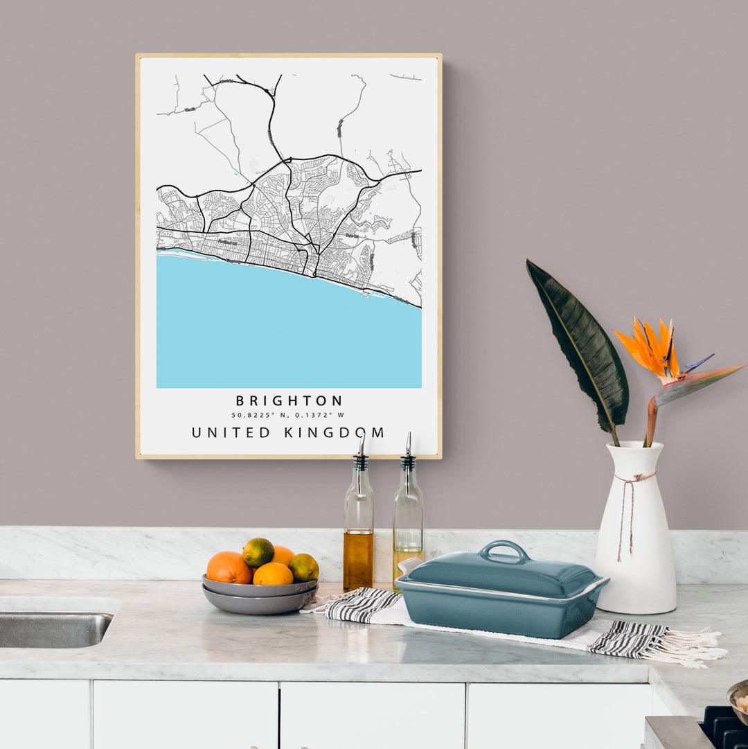 Brighton Street City Map Print - 98types