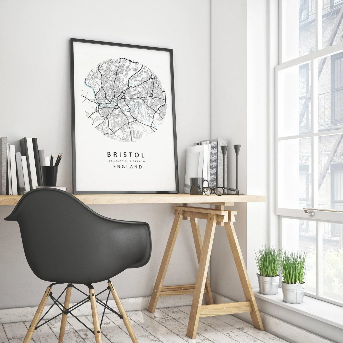 BRISTOL City Street Map Print - 98types