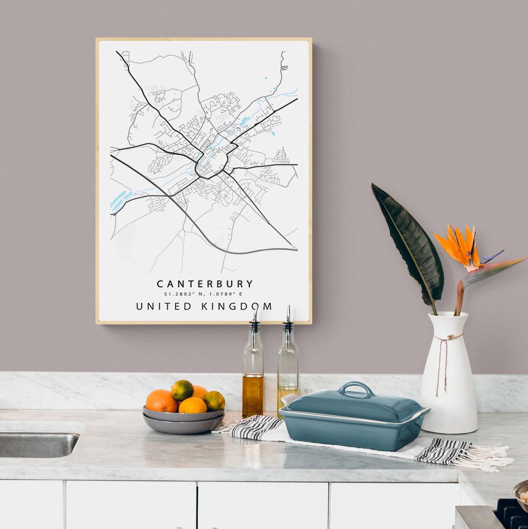 Canterbury Street City Map Print - 98types