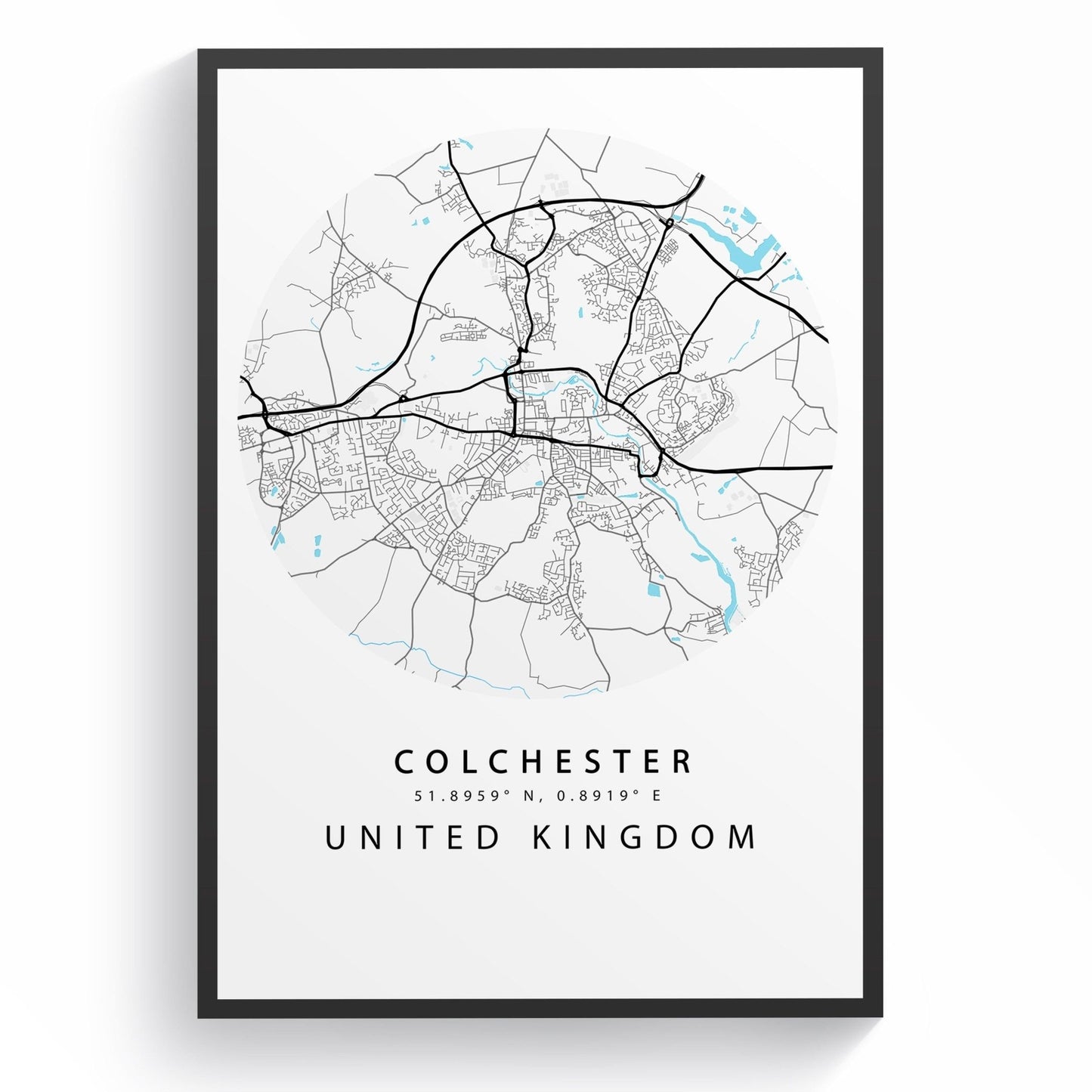 Colchester Street City Map Print - 98types