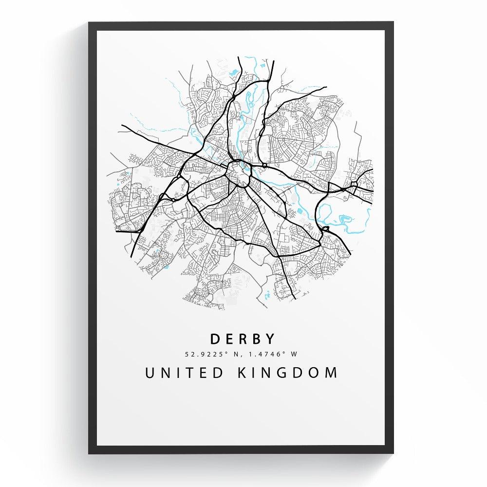 Derby Street City Map Print - 98types