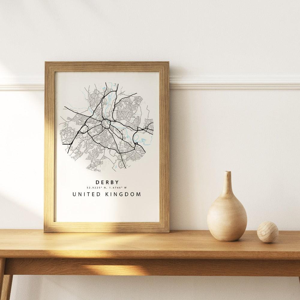 Derby Street City Map Print - 98types