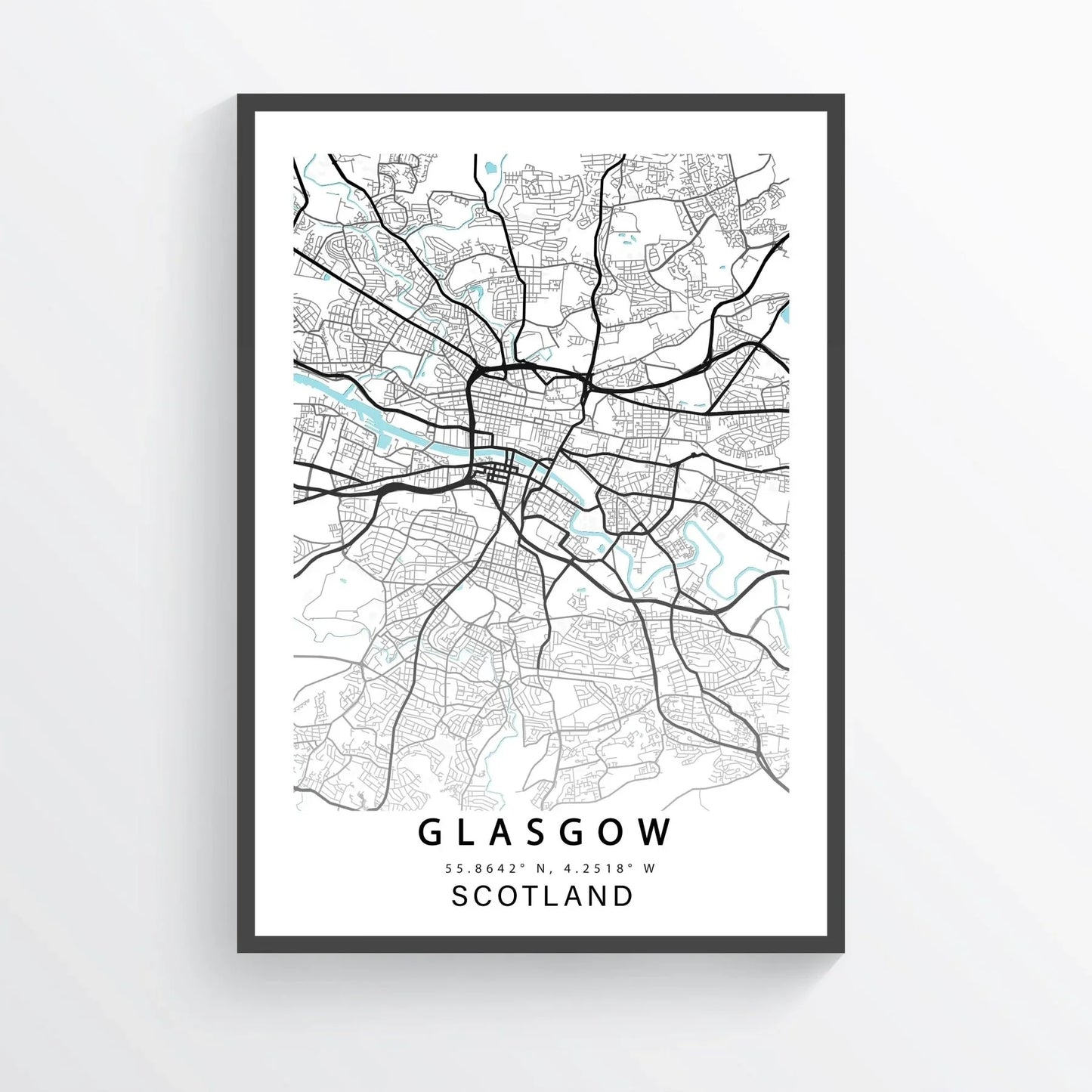 GLASGOW City Map Print - 98types